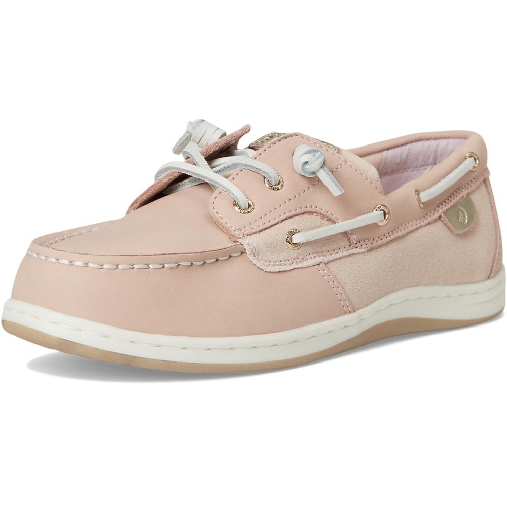 NWT Sperry Girls longfish boat shoes- color rose/pale pink- still in the box - Picture 7 of 9